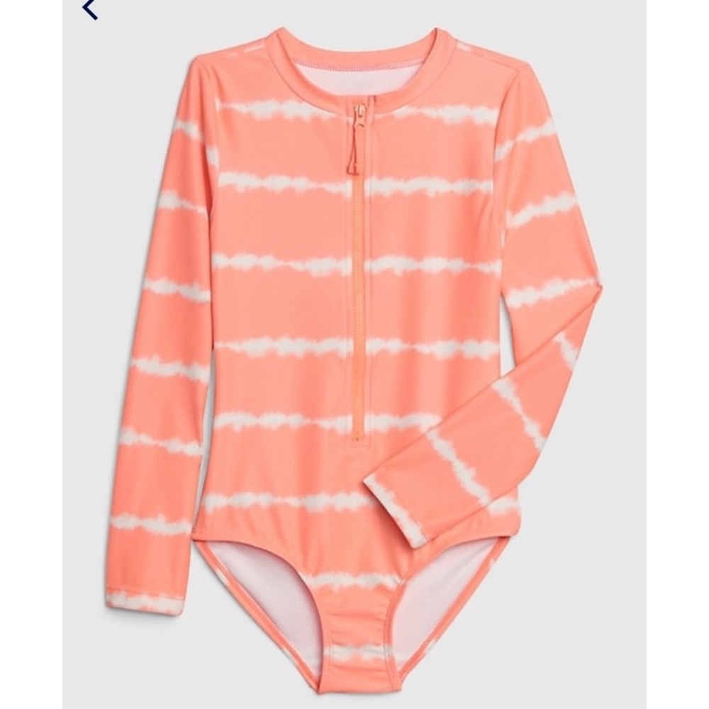 Gap Kids Tie-Dye Zip Rash Guard One-Piece - Picture 15 of 15